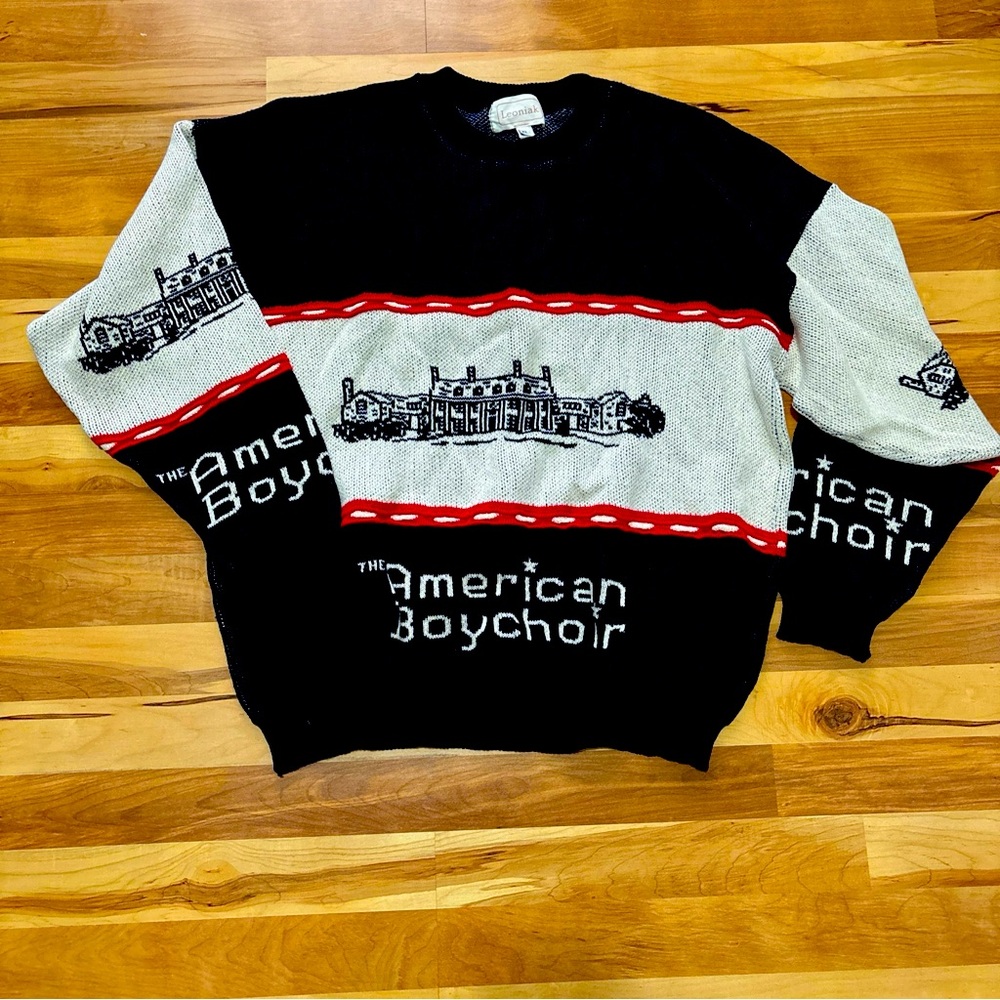 Vintage Men’s XL American Boychoir Graphic Sweater, RARE
